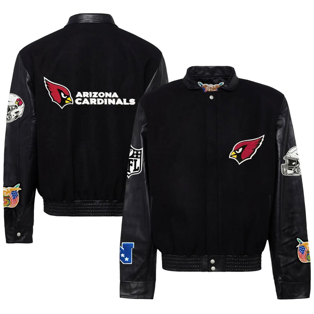 Arizona Cardinals Jeff Hamilton Wool and Leather Jacket WorthVee