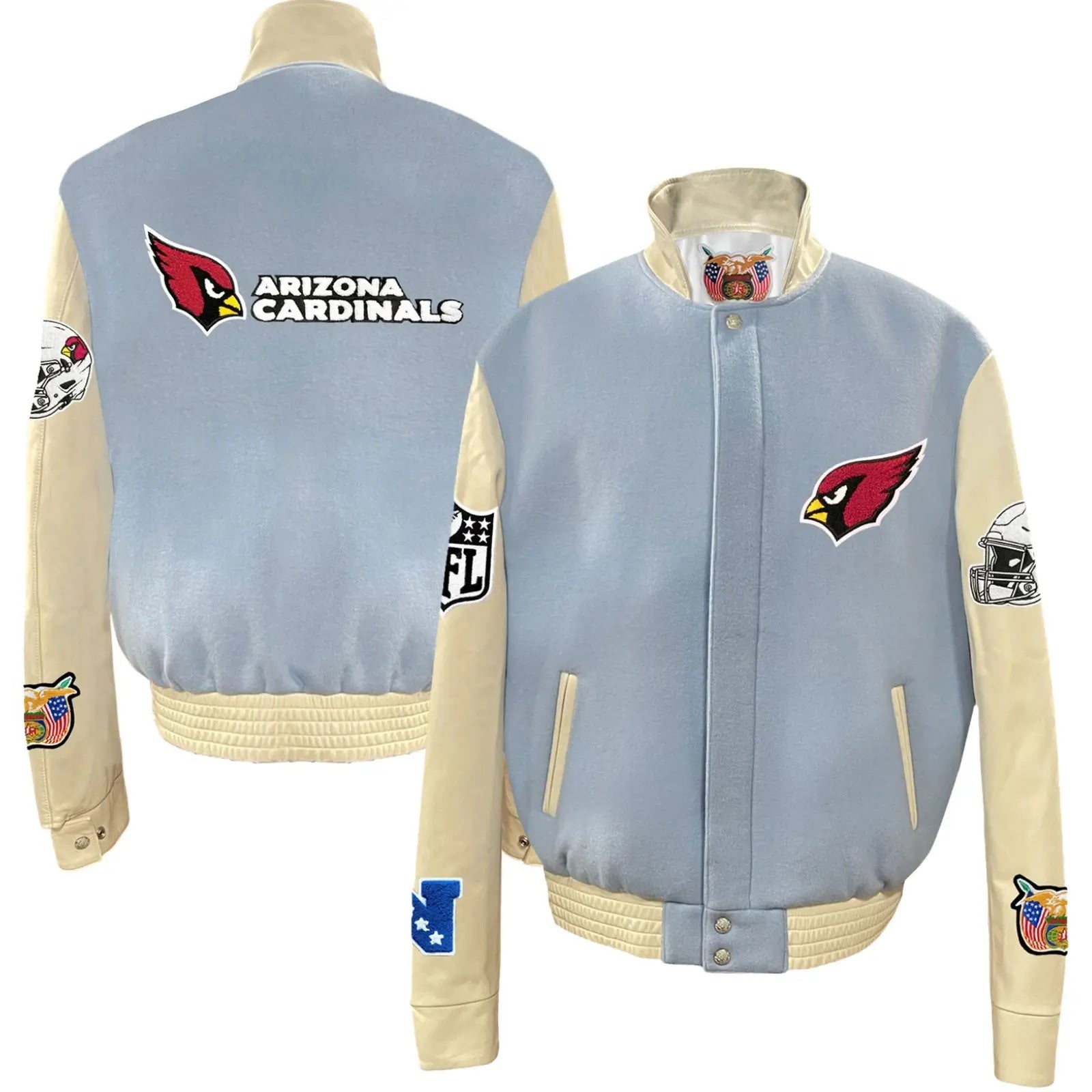 Arizona Cardinals Jeff Hamilton Wool and Leather Jacket WorthVee