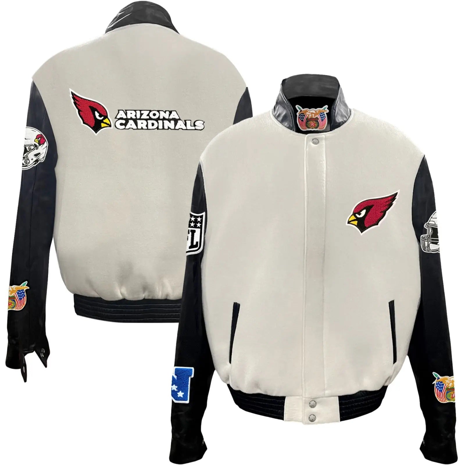 Arizona Cardinals Jeff Hamilton Wool and Leather Jacket WorthVee