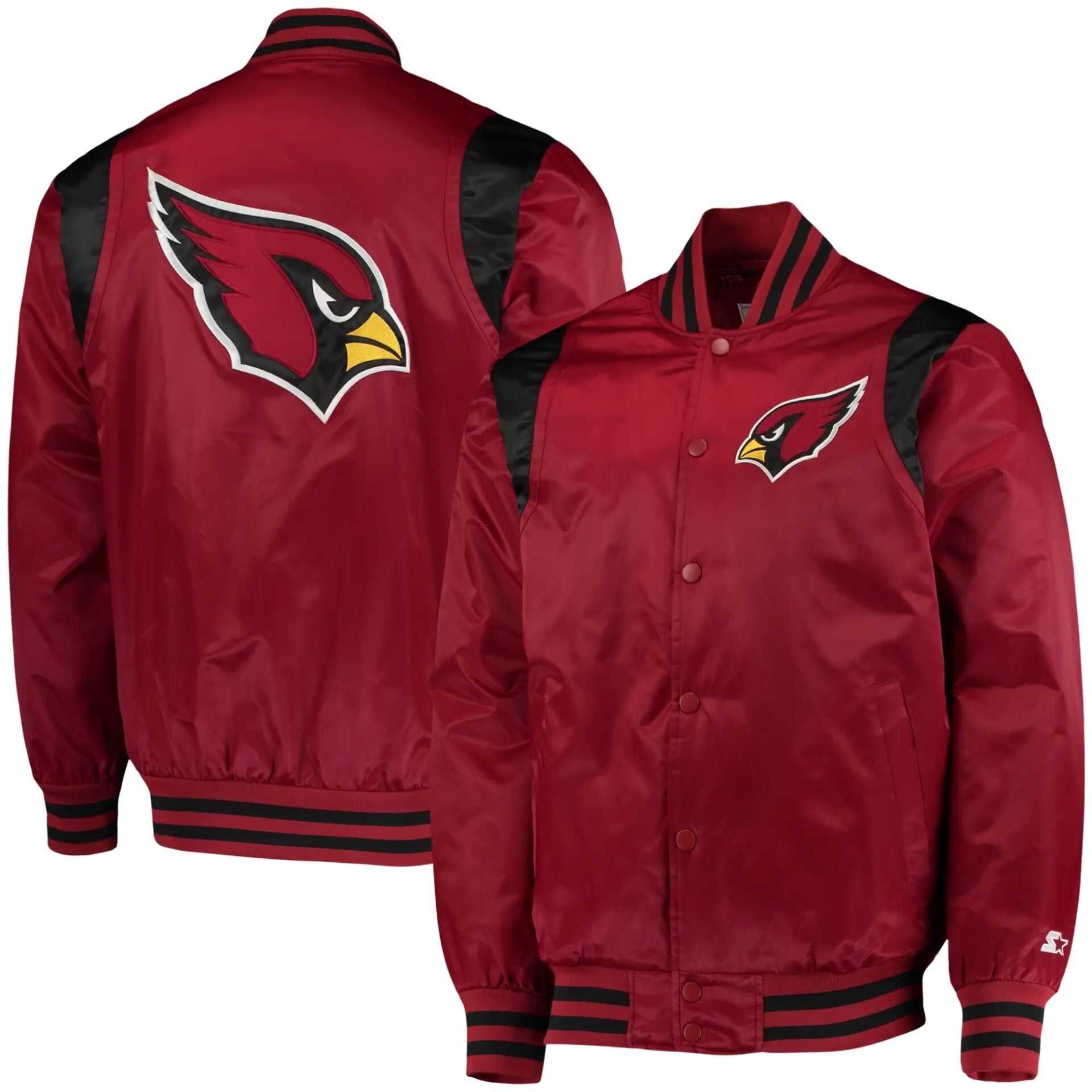 Arizona Cardinals Starter Prime Time Twill Full Snap Jacket WorthVee
