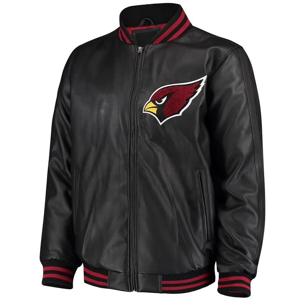Arizona Cardinals Stiff Arm Varsity Leather Jacket WorthVee