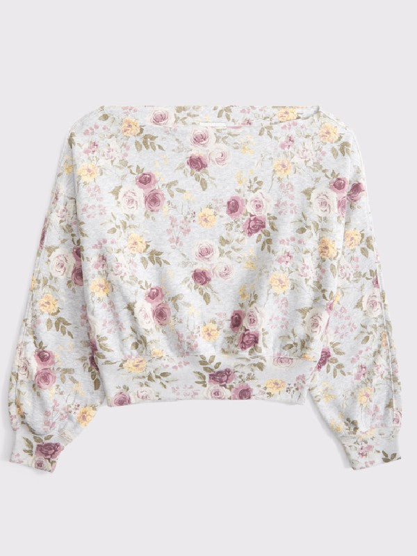Ashley Iaconetti Real Housewives of Rhode Island Floral Print Sweatshirt WorthVee