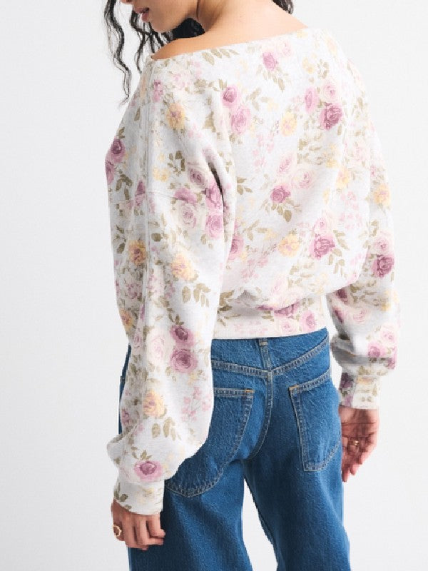 Ashley Iaconetti Real Housewives of Rhode Island Floral Print Sweatshirt WorthVee