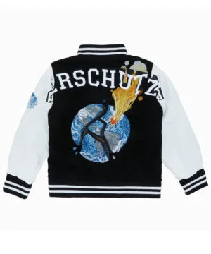 “Asteroids” Varsity Jacket black