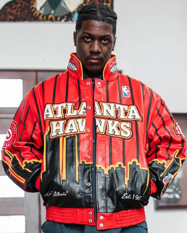 Atlanta Hawks Vegan Leather Jacket