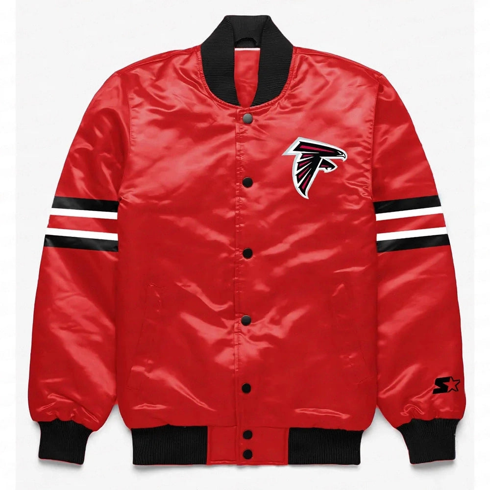 Atlanta Falcons Button Down Red Jacket WorthVee