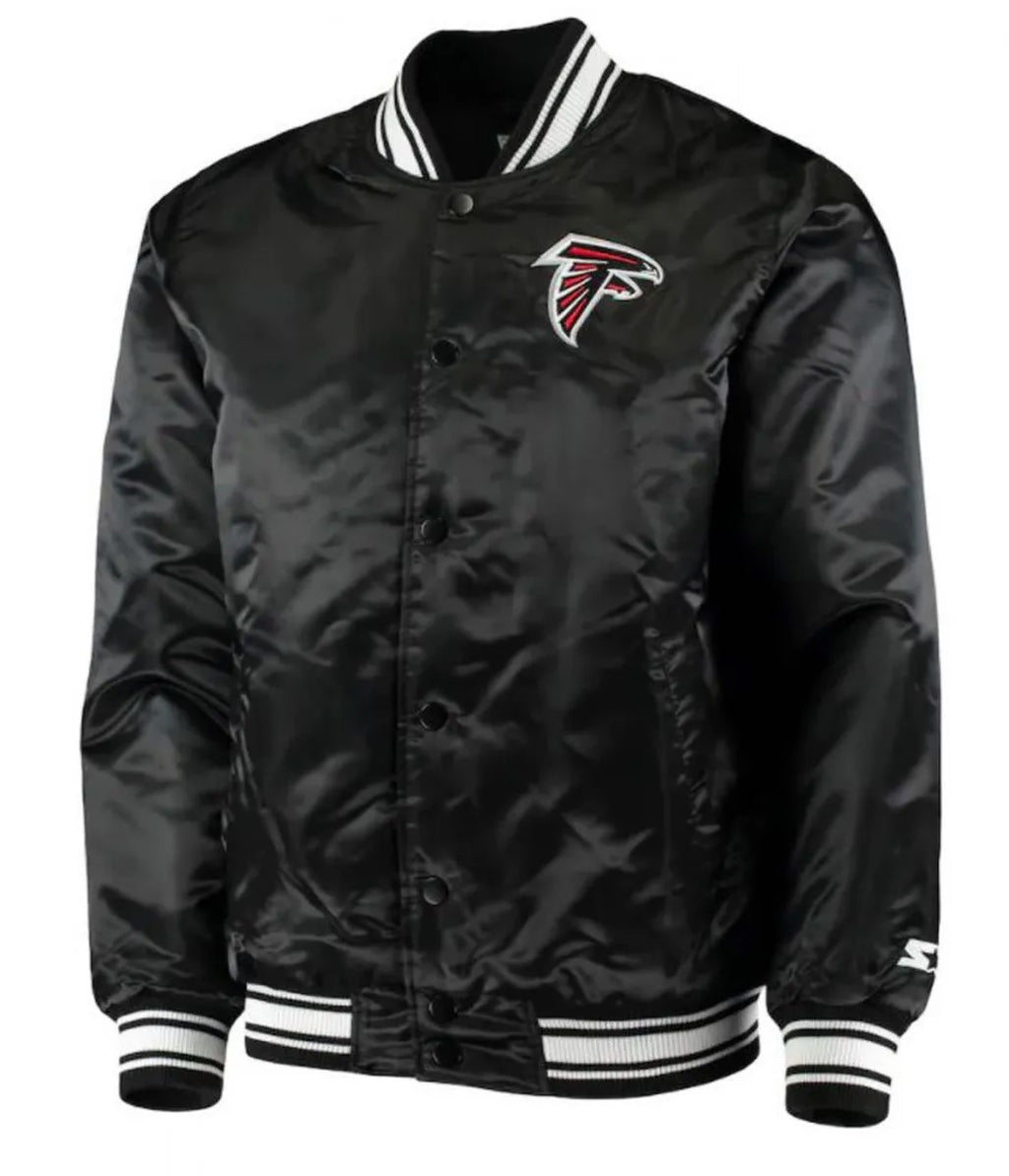 Atlanta Falcons Satin Black Starter Jacket WorthVee