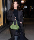 Aubrey Plaza NYC 2026 Black Coat