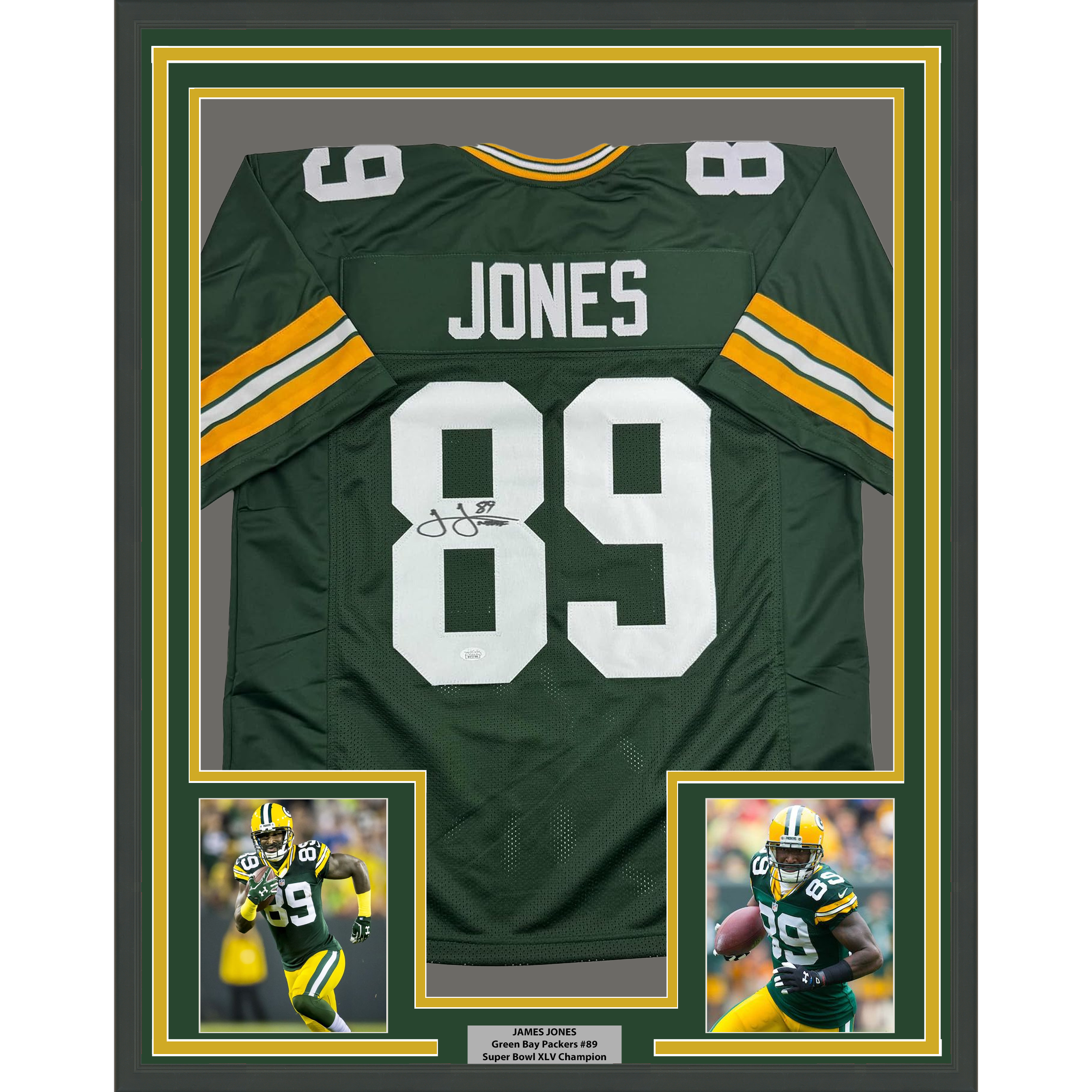 Autographed Green Bay Packers James Jones 35x39 Jersey WorthVee