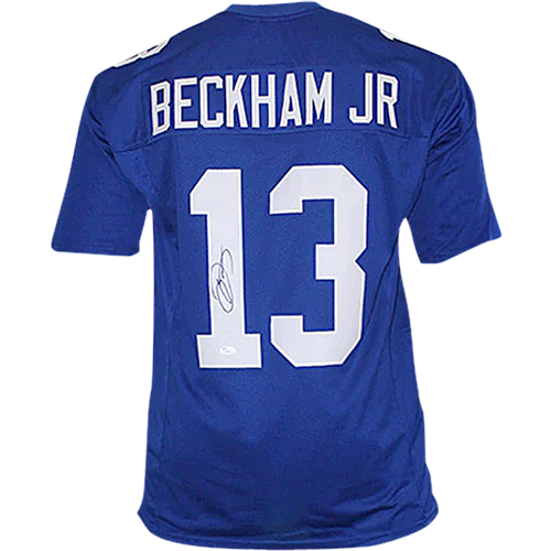 Autographed New York Giants Odell Beckham Jr. Blue #13 Custom Jersey WorthVee