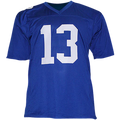 Autographed New York Giants Odell Beckham Jr. Blue #13 Custom Jersey WorthVee
