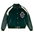 Avirex Inspired Green And Black Wool Leather Varsity Jacket