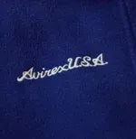 Avirex Inspired Limited Edition Blue Wool Leather Jacket