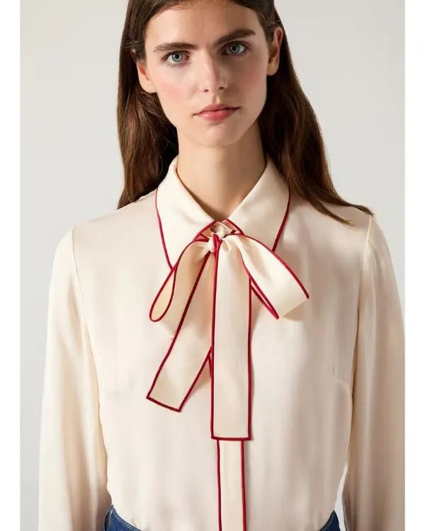 Baked with Love Holiday S01 Tie-Neck Blouse