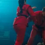 Ballerina 2025 Ana De Armas Martial Art Red Costume