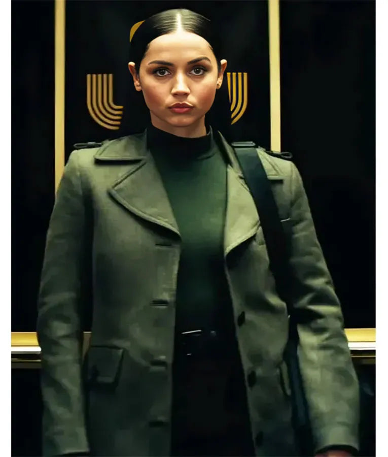 Ballerina 2025 Ana de Armas Green Trench Coat