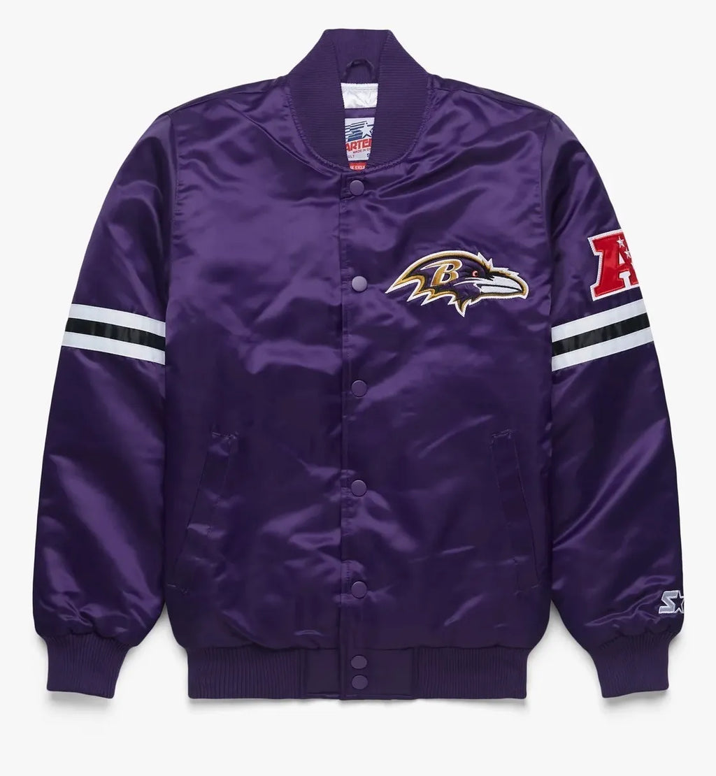 Baltimore Ravens Satin Varsity Jacket