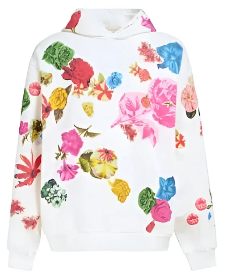 Bel-Air Will Smith White Floral Print Hoodie