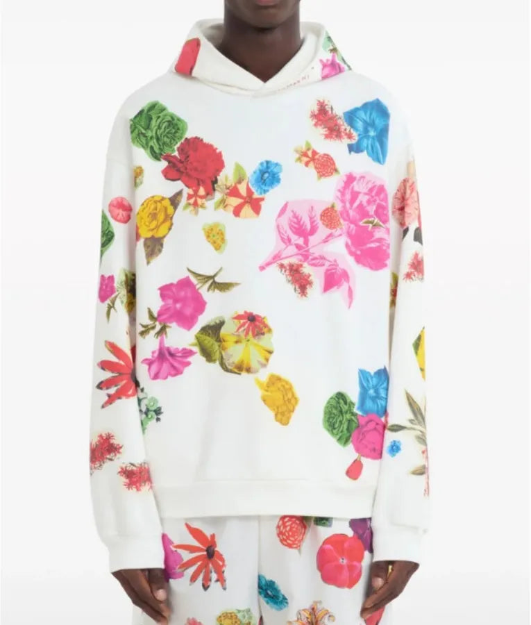 Bel-Air Will Smith White Floral Print Hoodie
