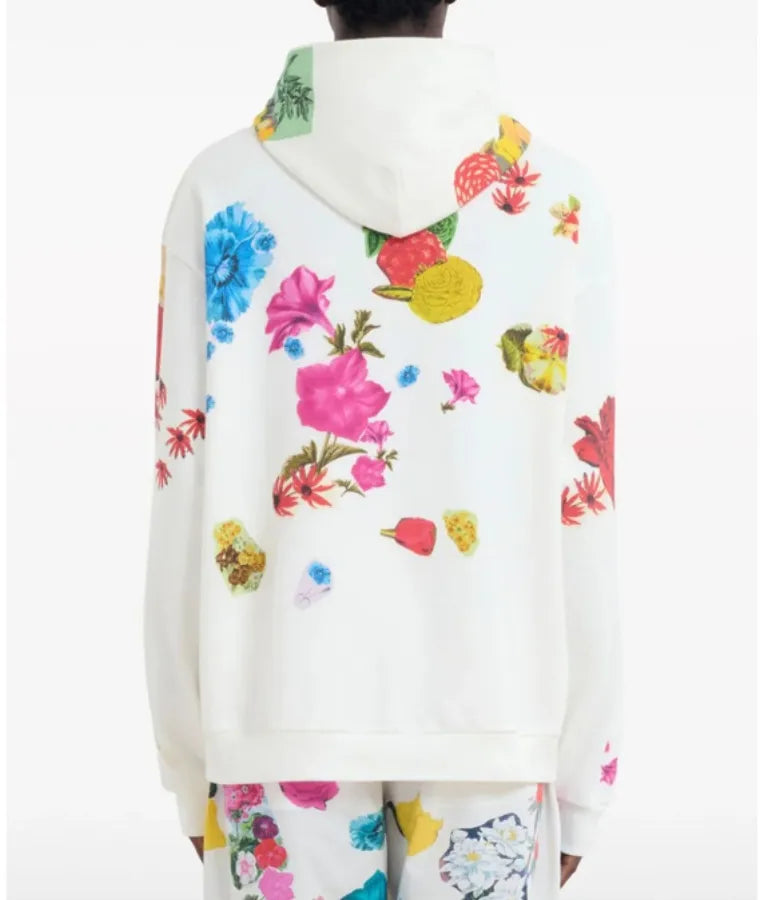 Bel-Air Will Smith White Floral Print Hoodie