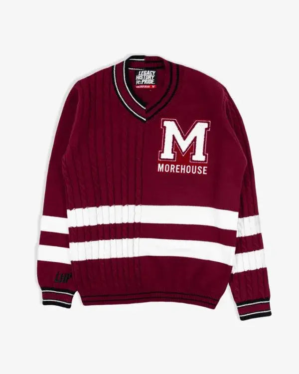 Bel-Air S04 Olly Sholotan Maroon V-Neck Sweater WorthVee