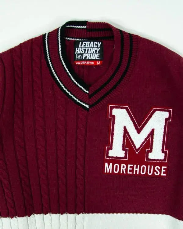 Bel-Air S04 Olly Sholotan Maroon V-Neck Sweater WorthVee