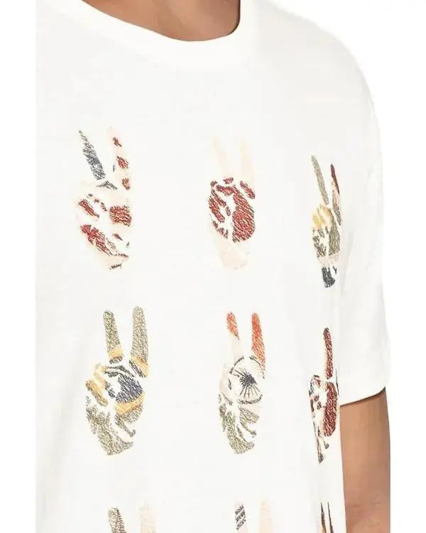 Bel-Air S04 Olly Sholotan Peace Hands Print T-Shirt WorthVee