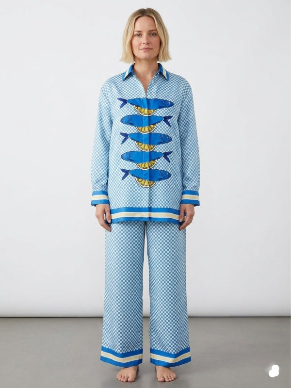 Below Deck Down Under S4 Daisy Kelliher Blue Fish Pajamas WorthVee