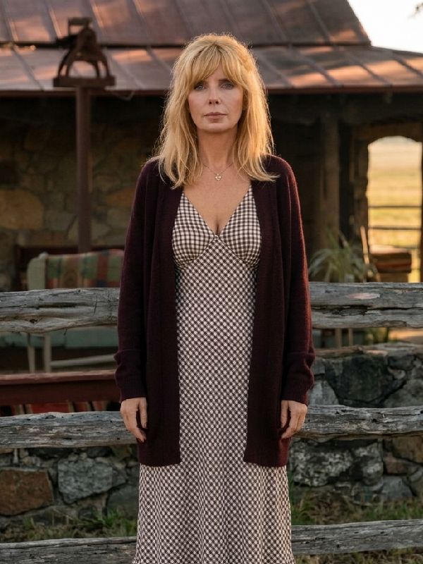 Beth Dutton Dutton Ranch 2026 Burgundy Cardigan WorthVee