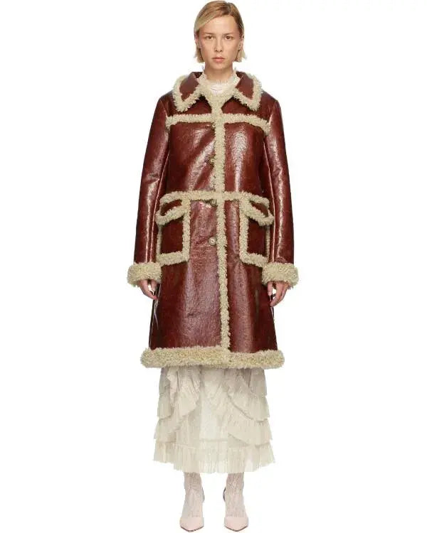 Beyond The Gates 2025 Ambyr Michelle Brown Leather Coat WorthVee