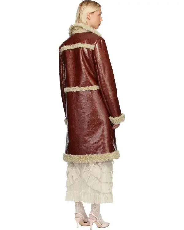Beyond The Gates 2025 Ambyr Michelle Brown Leather Coat WorthVee