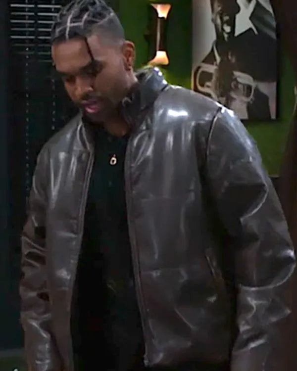 Beyond The Gates David Lami Friebe Brown Leather Puffer Jacket