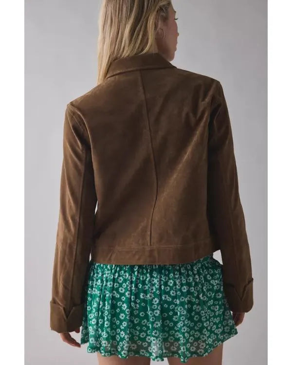Beyond the Gates 2026 Camryn Jade Embellished Suede Jacket