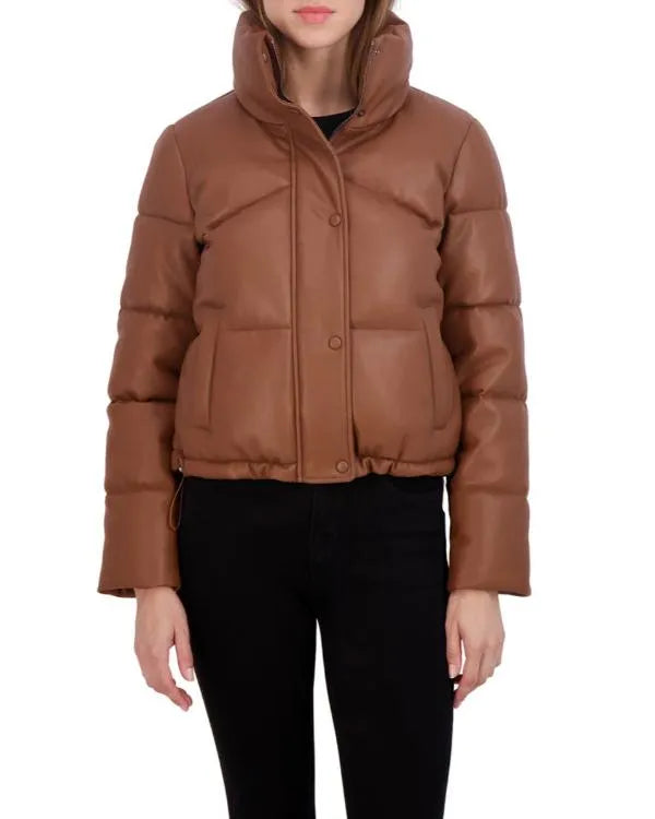Beyond the Gates 2026 Najah Jackson Brown Leather Puffer Jacket