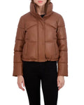 Beyond the Gates 2026 Najah Jackson Brown Leather Puffer Jacket