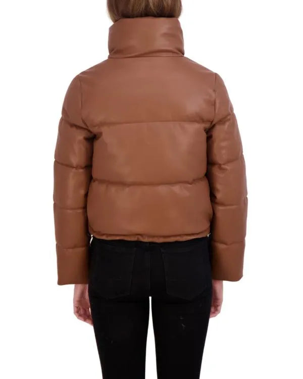 Beyond the Gates 2026 Najah Jackson Brown Leather Puffer Jacket