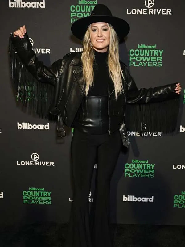 Lainey Wilson Country Power Players 2024 Fringe Leather Jacket