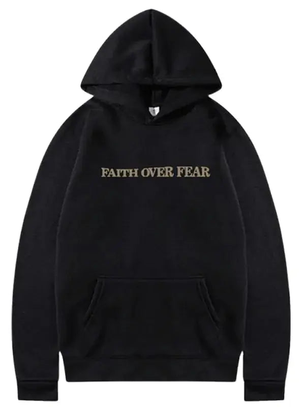 Black Faith Over Fear Hoodie WorthVee
