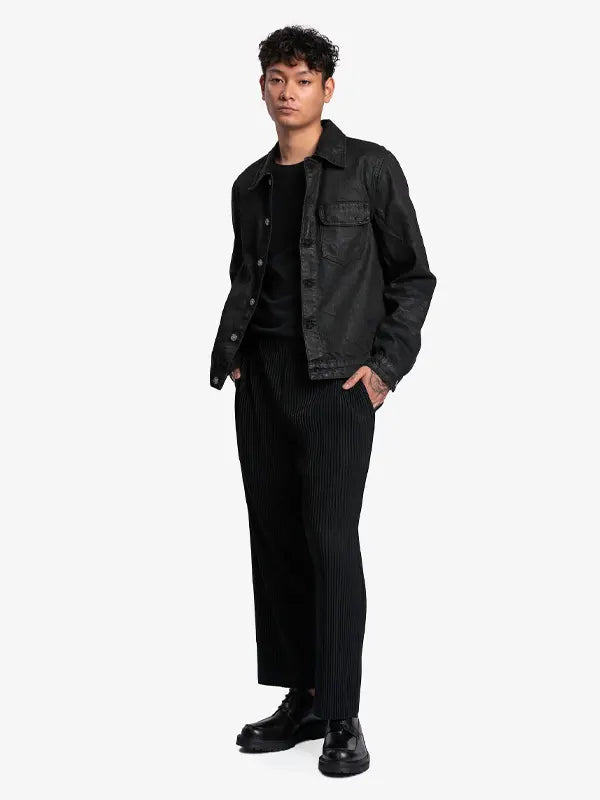 Black Waxed Denim Jacket WorthVee