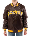 Bomber San Diego Padres Brown Satin Jacket WorthVee