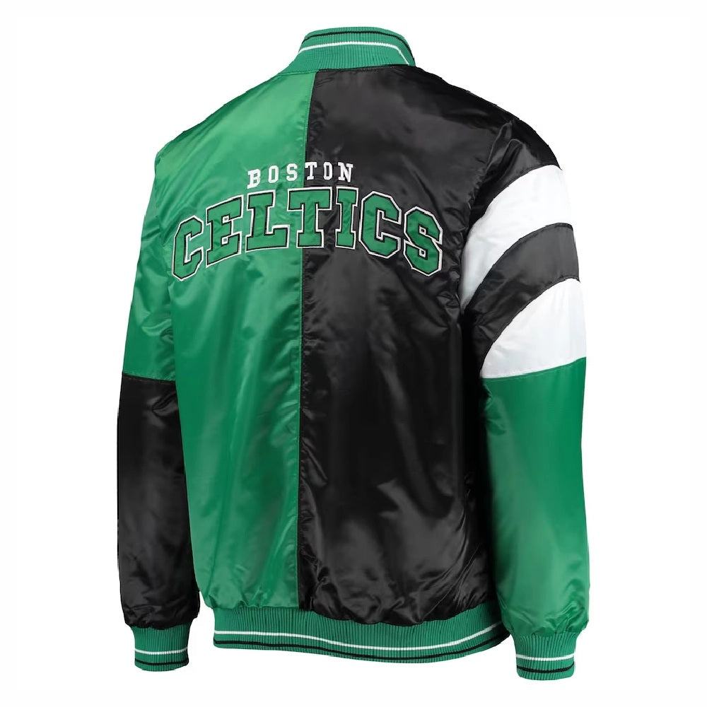 Boston Celtics 75th Anniversary Leader Color Block Satin Jacket