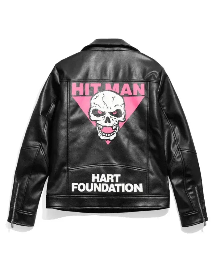 Bret Hart Hitman Hart Foundation 1997 Biker Jacket WorthVee