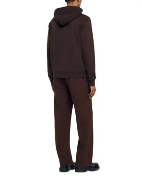 Brown Layered Flower Graphics Hoodie WorthVee
