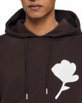 Brown Layered Flower Graphics Hoodie WorthVee