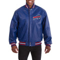 Buffalo Bills Real Leather Blue Varsity Jacket