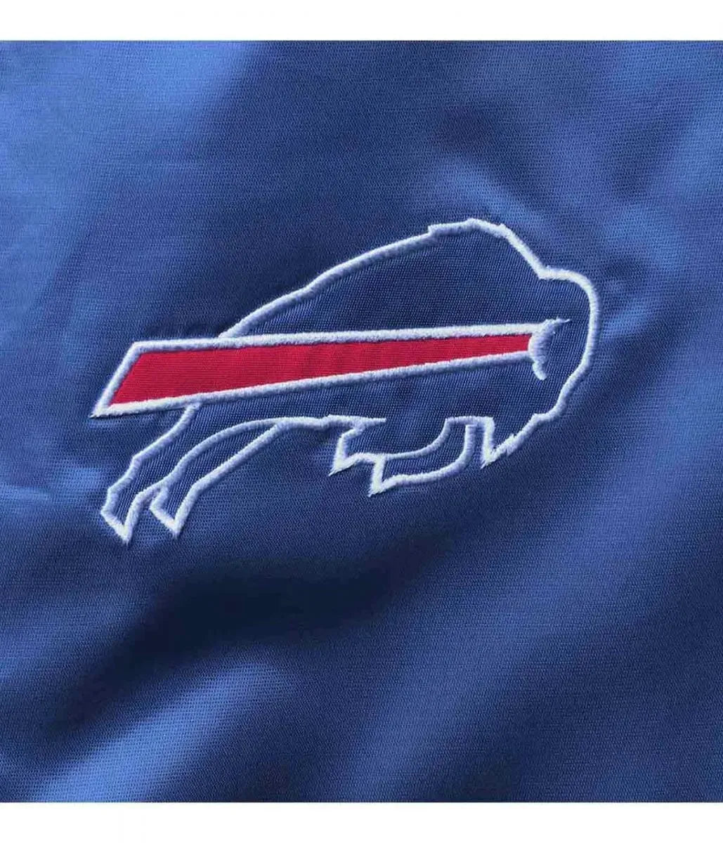 Buffalo Bills Leader Full-Snap Blue and Red Satin Jacket