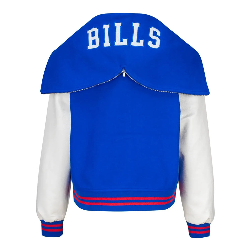Buffalo Bills Womens Wild Wool & Leather Varsity Jacket