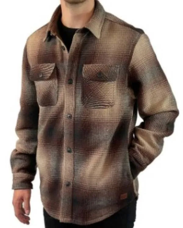 Bulls 2026 Meir Steinberg Brown Plaid Shirt Jacket