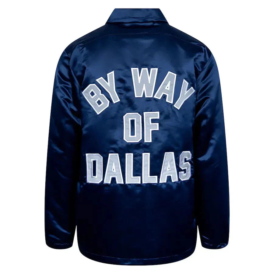 By Way of Dallas Navy Dallas Satin Jacket Clanton Jacket