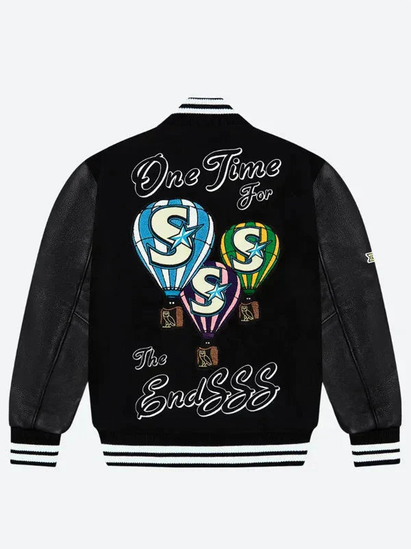 CEBL Scarborough Shooting Stars Black Varsity Jacket Clanton Jacket